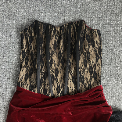Front Closure Sexy Printed Lace Backless Evening Gown Sleeveless 3D Knitted Bandage Dress for End Galas and Celebrations