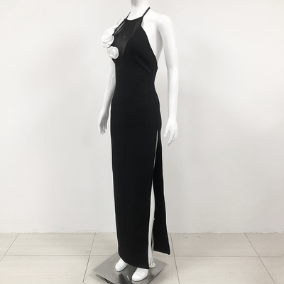 Water Wash Process SB2906 Fashion Design White Silk Edge Cocktail Dress Strapless Open Back Slim Black Women's Bandage Dress