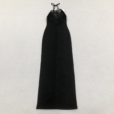 Water Wash Process SB2906 Fashion Design White Silk Edge Cocktail Dress Strapless Open Back Slim Black Women's Bandage Dress