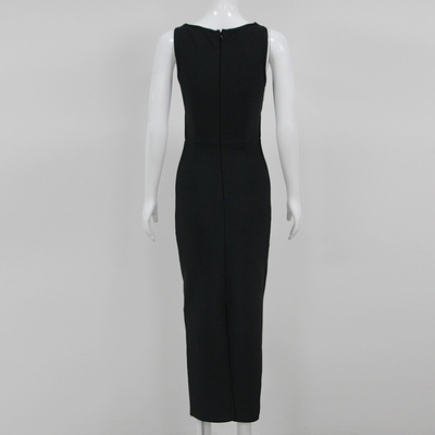 OEM Processing Service SB2908 White Silk Lace Trim Cocktail Dress Strapless Open Back Slim Black Women's Bandage Dress
