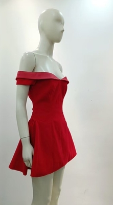 Kimshein's Trendy Polyester/Cotton Mini Dress for Women Unique and Sexy Off-Shoulder Strapless Party Dress
