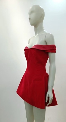 Kimshein's Trendy Polyester/Cotton Mini Dress for Women Unique and Sexy Off-Shoulder Strapless Party Dress