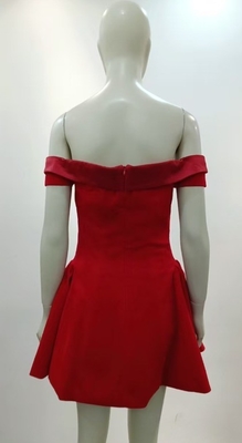 Kimshein's Trendy Polyester/Cotton Mini Dress for Women Unique and Sexy Off-Shoulder Strapless Party Dress