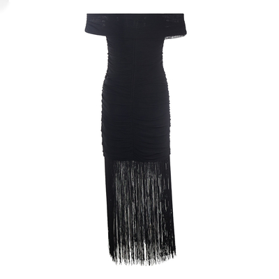 Eco-Friendly Tight-Fitting Black Maxi Dress A Classic and Elegant Choice for Women's Formal Attire