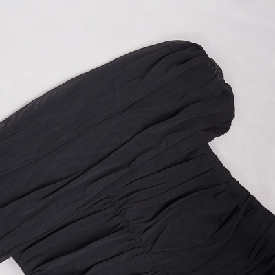 Eco-Friendly Tight-Fitting Black Maxi Dress A Classic and Elegant Choice for Women's Formal Attire