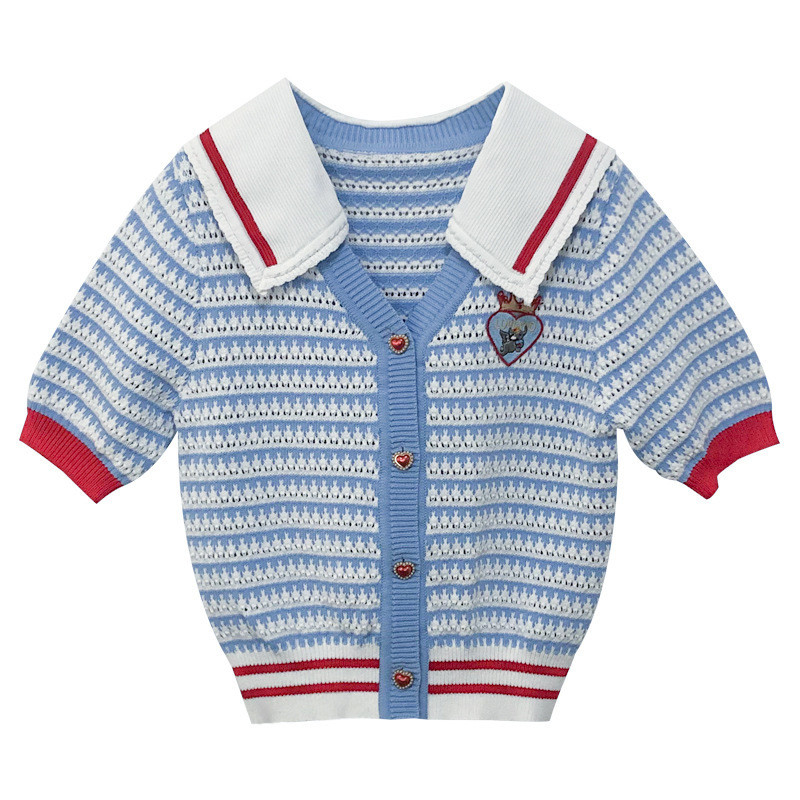 Short Sleeve Knit Top KD2251 Delicate Women's end Standard Thickness Support for Craftsmanship