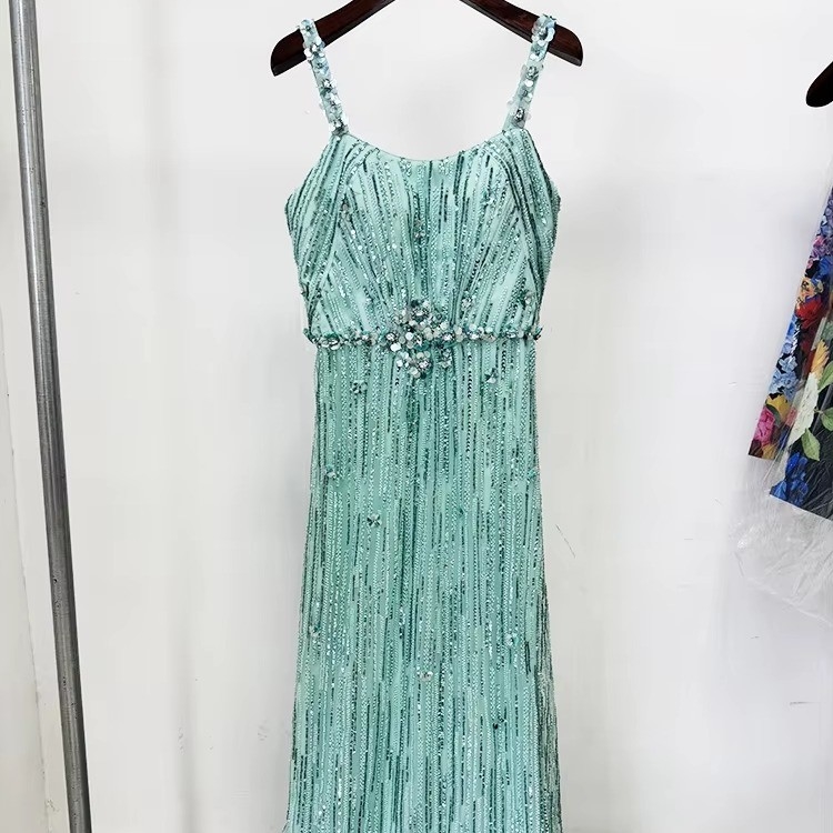 Kimshein ED2771 Luxury Evening Dress Elegant Sequined Maxi Dress for Women Sleeveless Crystal Party Dress from Guangdong