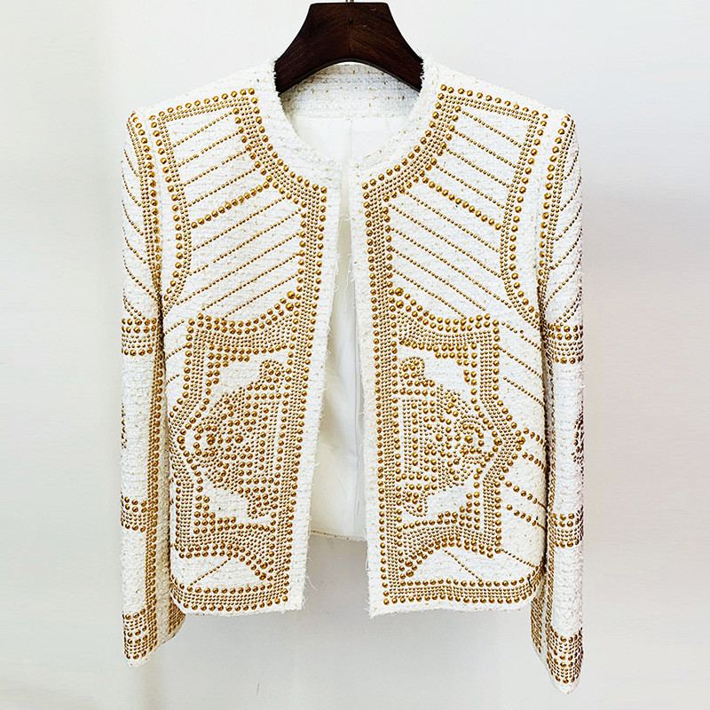 BLAZER Kimshein BA2344 Women's Jacket Beaded Wool and Luxurious Design for Autumn Fashionista Essential