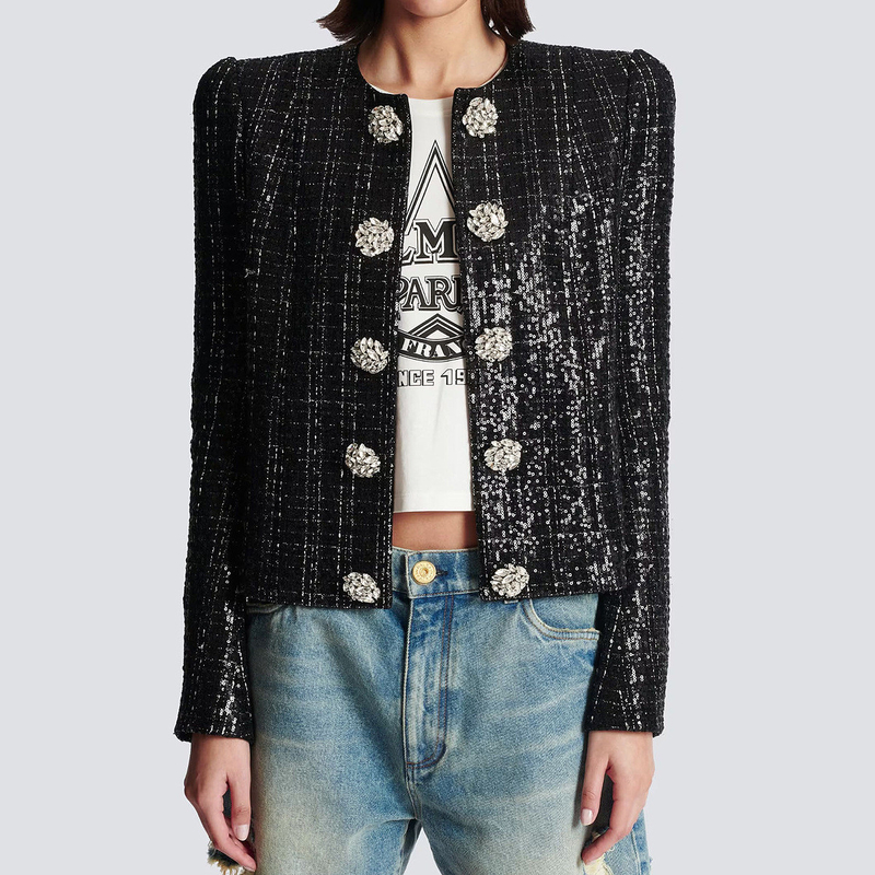 BA2324 Fashion Women's Spring and Autumn Jacket Standard Thickness Casual Outerwear with 7-Day Fast Sampling Support