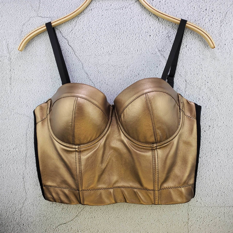 KIMSHEIN Top-Notch PU Short Top Latest Design for Sexy Tight Fit and Top Fashion Statement
