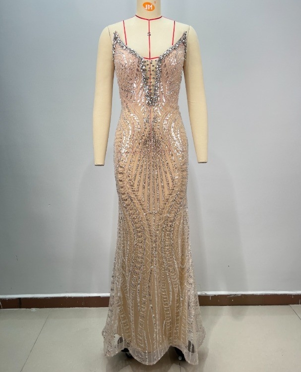Polyester/Cotton Material Sleeveless Dance Dress with Water Diamond Embellishment