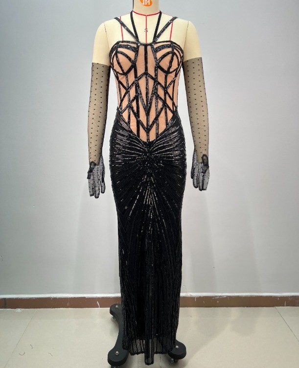 7-Day Fast Sampling Intelligent Tracking Supported ED2757 Kimshein Elegant Evening Dress Sequin Dress for Women's Party Dress