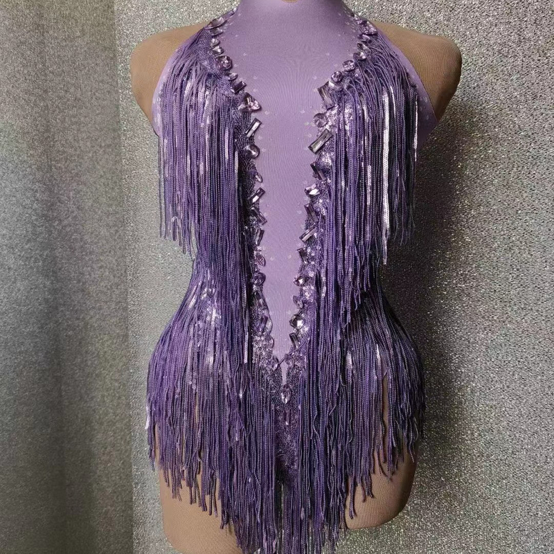 Natural Waistline AD1618 Women's Sexy Fringe Cocktail Dress with Crystal Diamond Mini Dress Occasion Sexy Party Club Wear