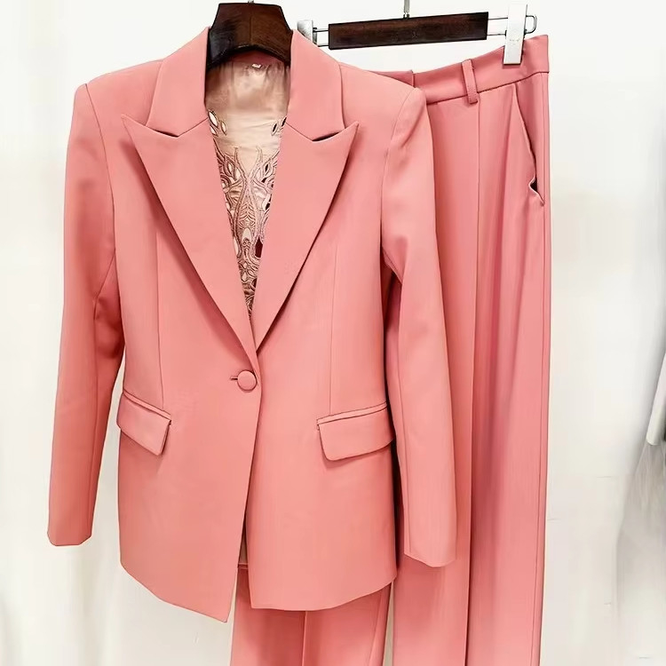 Spring and Winter Women's Fashion Embroidery Two-piece Set SR2387 with Full Sleeves in Formal Style