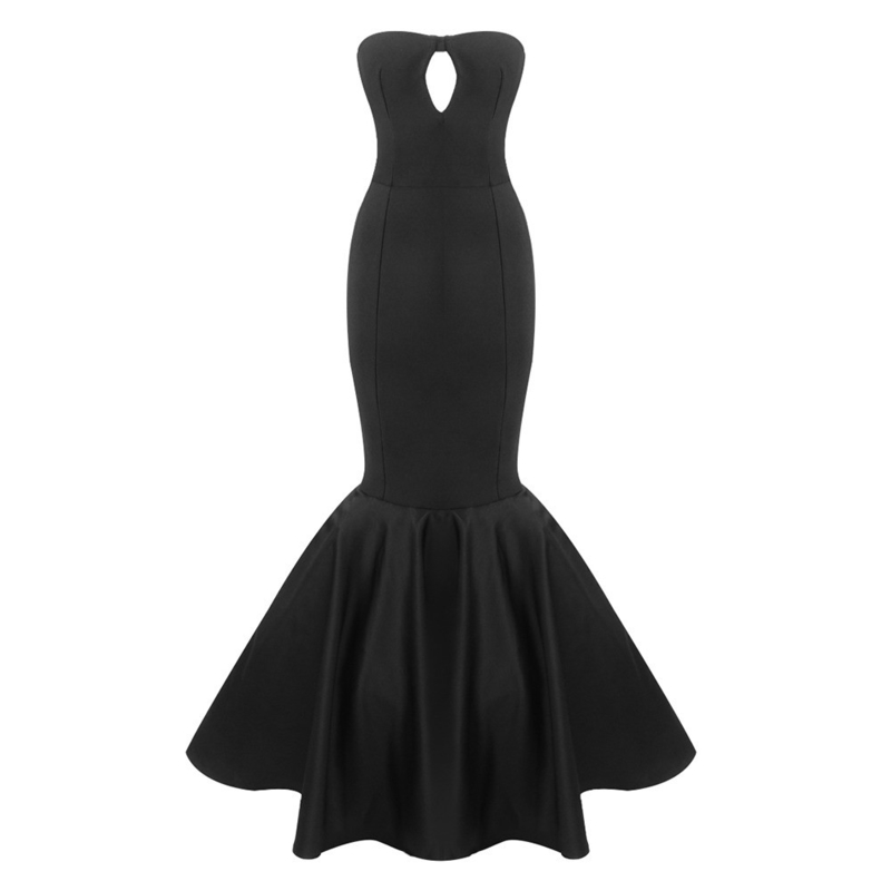 Guangdong SB3401 Kimshein Black Bandage Bodycon Maxi Dress for Fashionable Women in Elegant Black Design from Guangdong