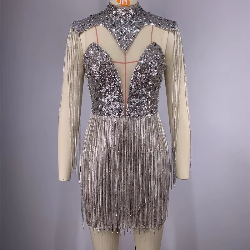 Supporting Needlework Technique ED2685 Kimshein Shiny Mini Dress for Women Sexy Crystal Evening Dress with Water Diamond