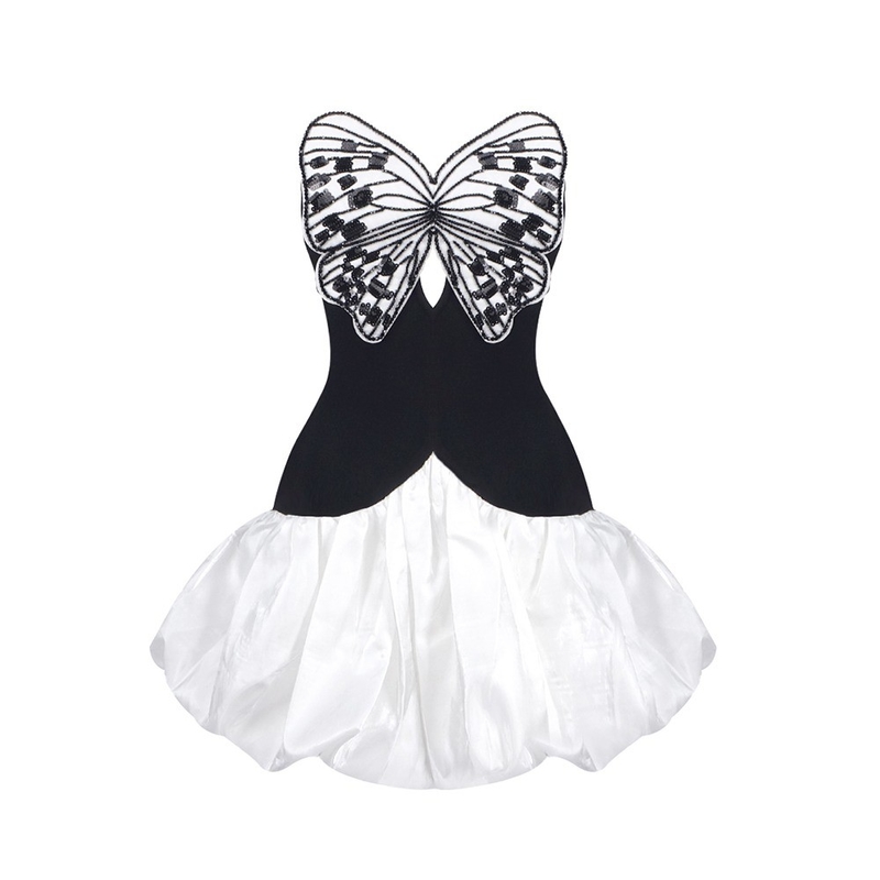 SB3361 Luxurious Sequin Embellished Off-Shoulder Sleeveless Mini Cocktail Dress for Elegant and Sexy Party Bandage Dress