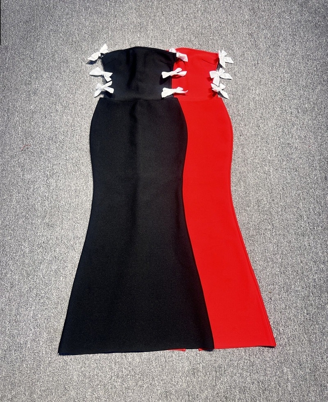 220g Women's Fashion Club Long Strapless Dress for Ladies Party Bandage Dress in Fashion Dress Style Stylish and Elegant