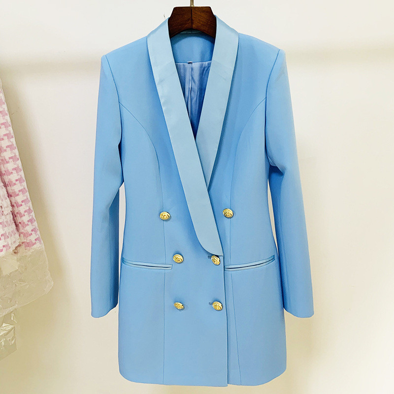 Kimshein Women's Luxury Jacket Plus Size Coat Long Outerwear with Pure Color Pattern