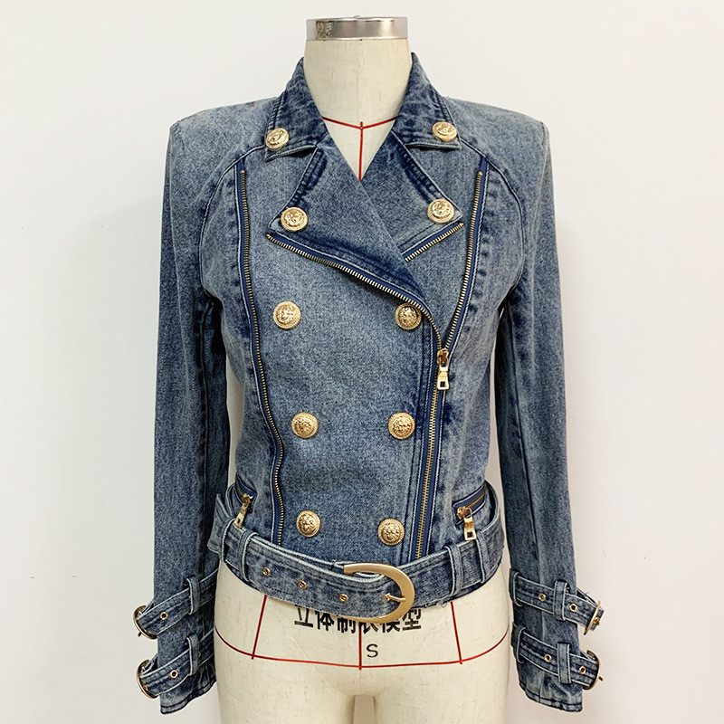 7 Days Fast Sampling V-Neck Zipper High Street Jacket for Women in 2021 Autumn and Winter Intelligent Tracking Supported