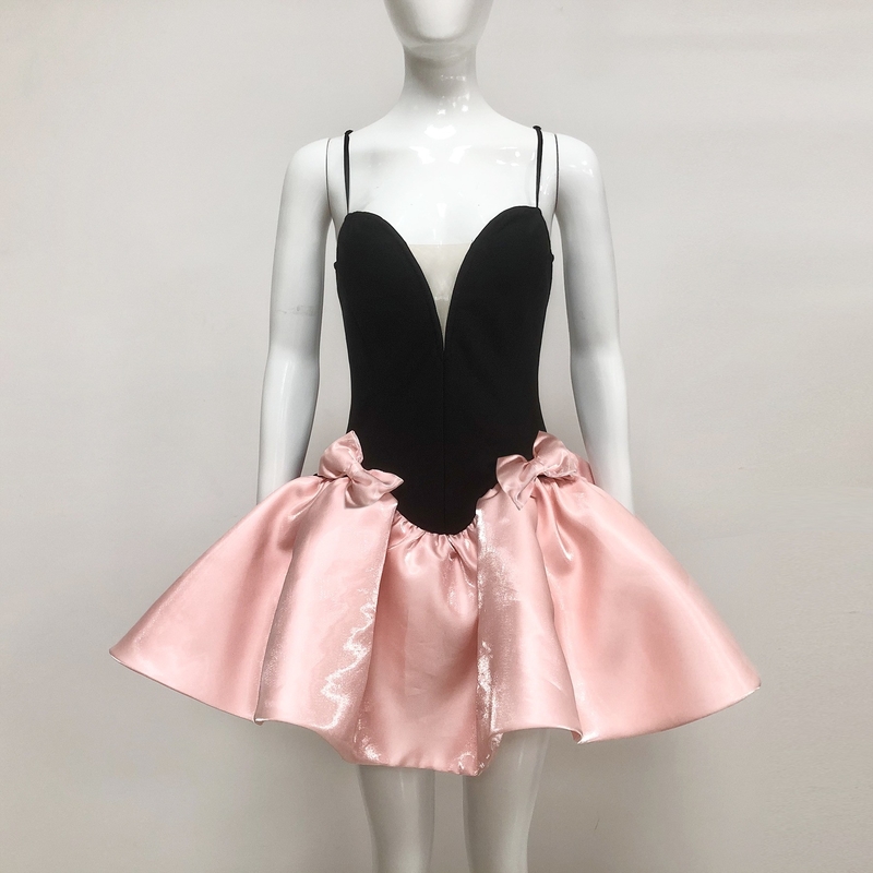 SB3339 Cute Boutique Women's Clothing Sexy Sleeveless Mini Birthday Party Dress Lovely Bubble Bandage Bodycon Dress