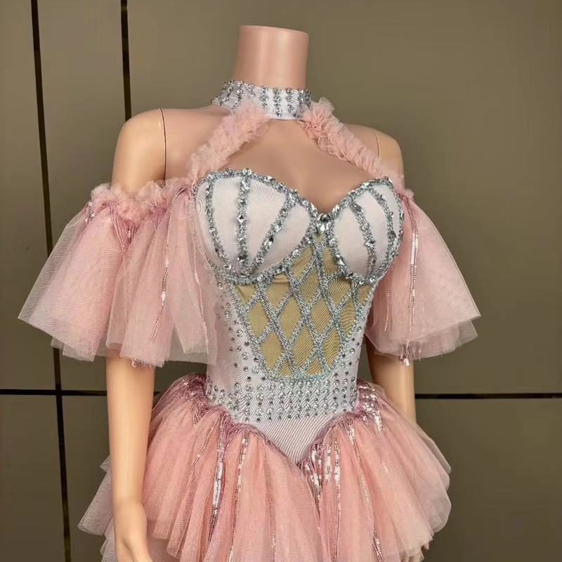 AD2114 Girl's Front Vest Lolita Sweet Princess Dress Party Wear Backless Neck Off Shoulder Mini Dress 100 for Snowmobile