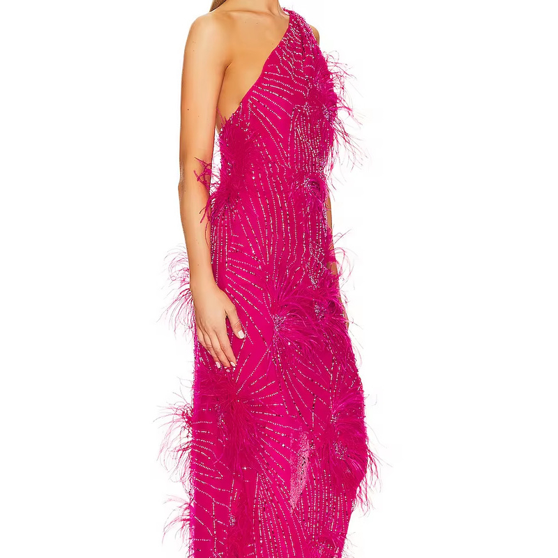 Customizable Sample SB2809 Sexy One-Shoulder Sleeveless Bodycon Cocktail Dress for Leisure and Fashionable Sophistication