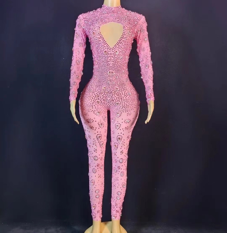 AD2083 Women's Glitter Printed Bodysuit for Stage Performances and Dance Shows in Eye-Catching Design from Guangdong