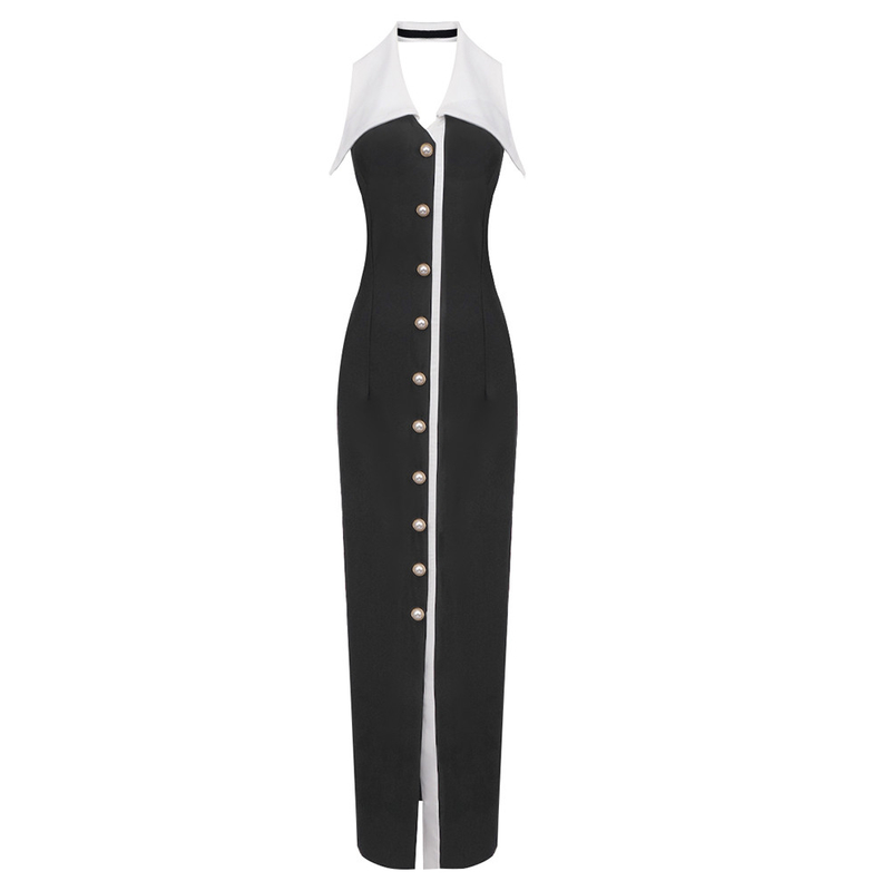 240g Fabric Weight Decorated with Ruffles SB3203 Solid Sexy Off-Shoulder Backless Bodycon Dress for Women