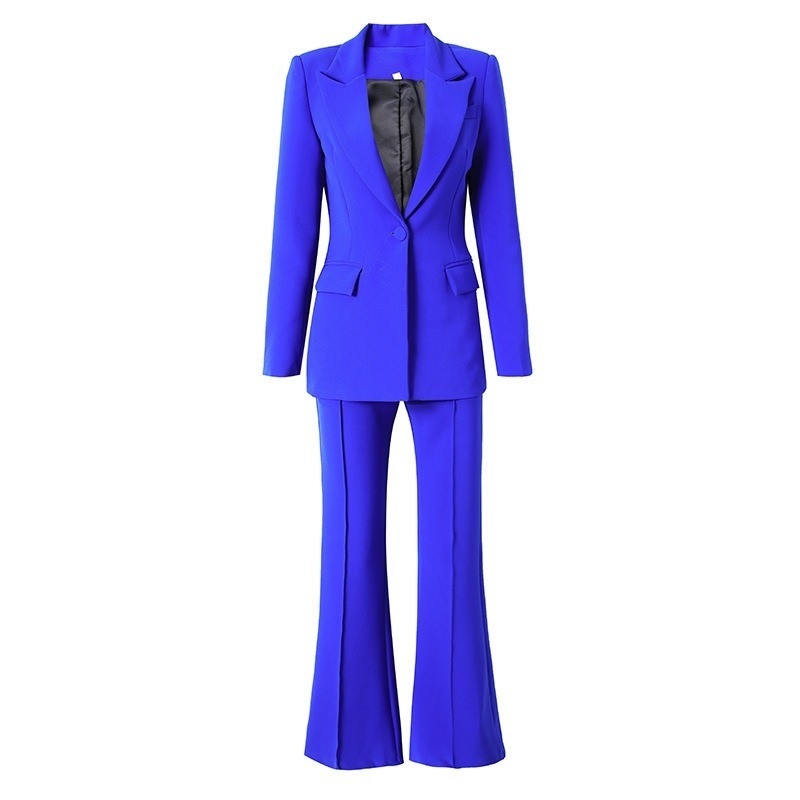 2023 Spring Summer Women's Fashion Clothing SR2226 Sports Jacket and Elegant Suit Pants Two-Piece Set for Women Shiny Satin