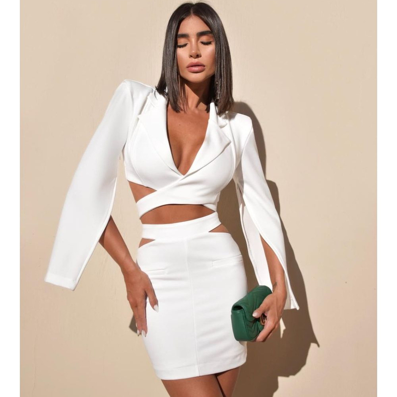 Kimshein's Latest Collection -Made FD2380 Two-Piece Dress for Elegant Office Fashion in Summer and Autumn