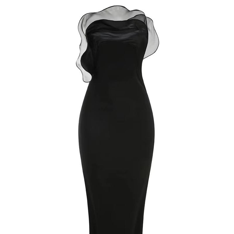 SB3253 Sophisticated and Beautiful Sleeveless Evening Dress for Fashionable Ladies Zipper Closure Strapless Party Gown