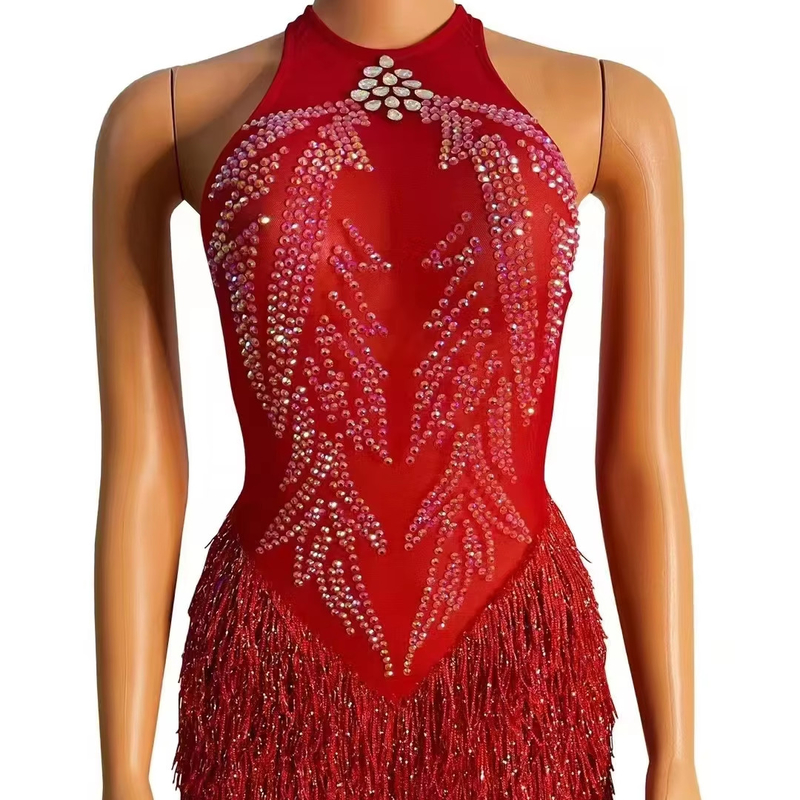 AD2298 Luxury Shiny Diamond Crystal Evening Party Dress Mini Birthday Backless Dress with Beaded Details Glamorous Style