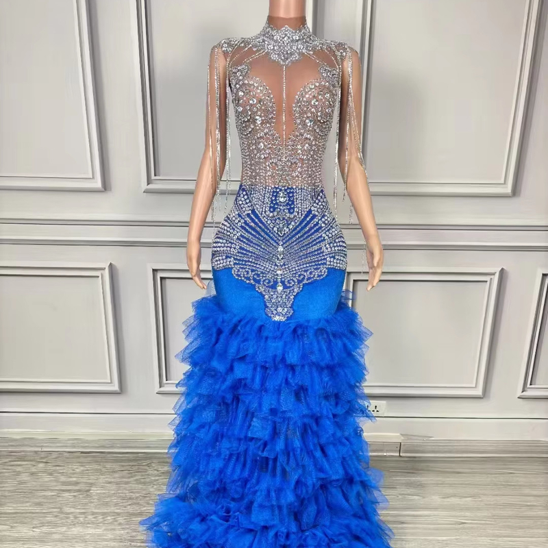 AD2285 Kimshein Long Formal Dress Featuring Intricate Needlework and Crystal Embellishments