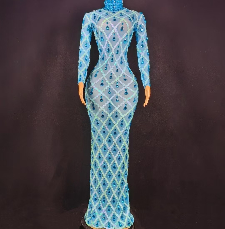 Kimshein AD2290 Long Sleeve Evening Dress Handmade Party Dress Crystal Gown for Women DHL/Fedex/UPS/EMS Shipping 3-7 Days